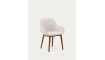 Konna chair in beige with solid ash wood legs in a dark finish | Chairs | ZIPhome.ee image 1