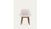 Konna chair in beige with solid ash wood legs in a dark finish | Chairs | ZIPhome.ee image 5