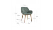 Konna chair in green with solid ash wood legs in a dark finish | Chairs and swivel chairs | ZIPhome.ee image 5