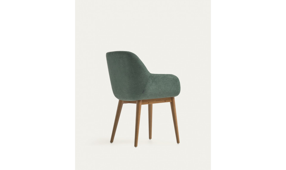 Konna chair in green with solid ash wood legs in a dark finish | Chairs and swivel chairs | ZIPhome.ee image 4