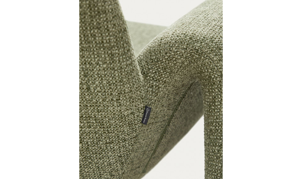 Melvia green chenille armchair | Armchairs | ZIPhome.ee image 5