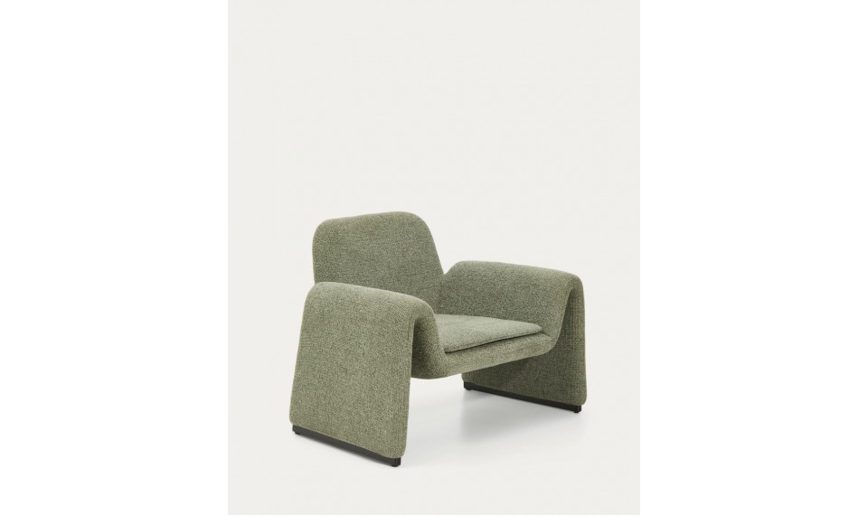 Melvia green chenille armchair | Armchairs | ZIPhome.ee image 1