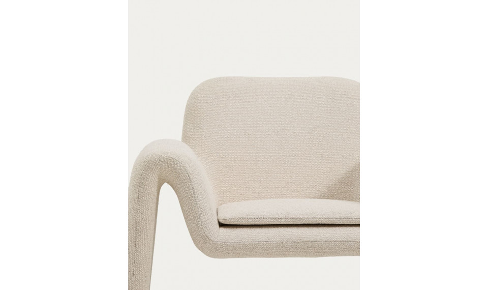 Melvia beige chenille armchair | Armchairs | ZIPhome.ee image 3