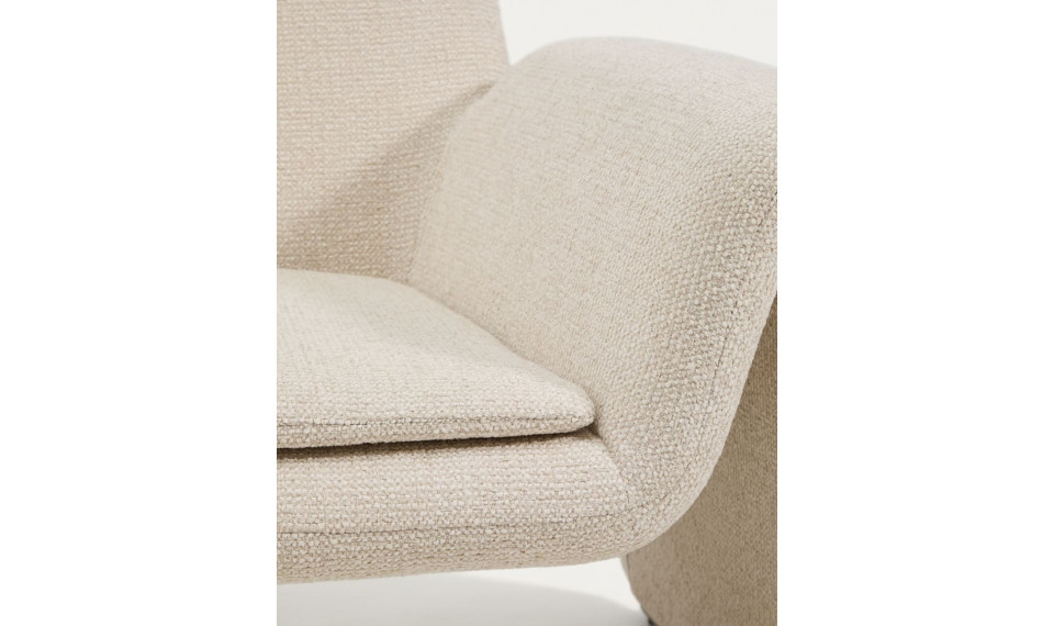 Melvia beige chenille armchair | Armchairs | ZIPhome.ee image 4