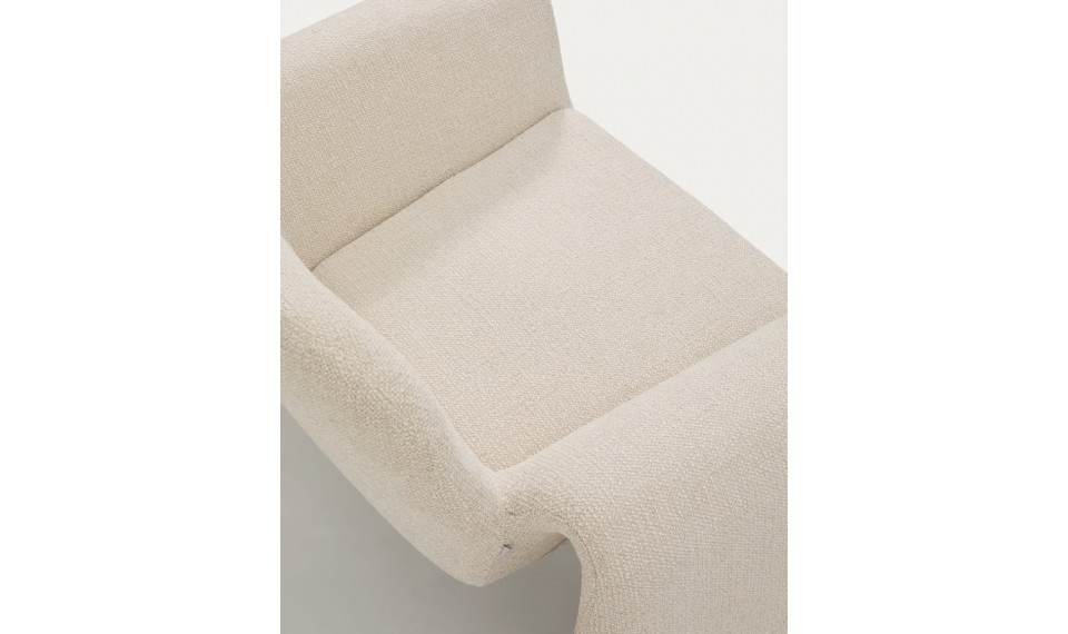 Melvia beige chenille armchair | Armchairs | ZIPhome.ee image 5