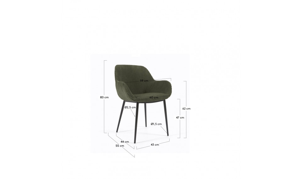Konnna Velvet chair Green | Chairs | ZIPhome.ee image 6