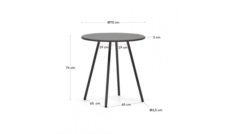 Montjoi table 70 Balck | Outdoor | ZIPhome.ee kuva 2