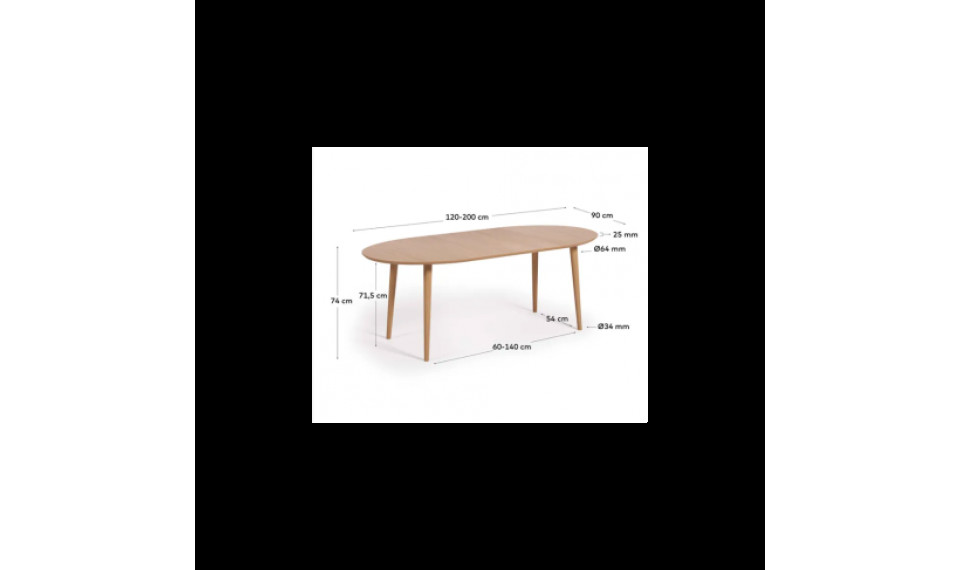 Oqui table 120 Natural | Pöydät | ZIPhome.ee kuva 2