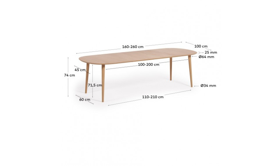 Oqui table 160 Natural | Tables | ZIPhome.ee image 6