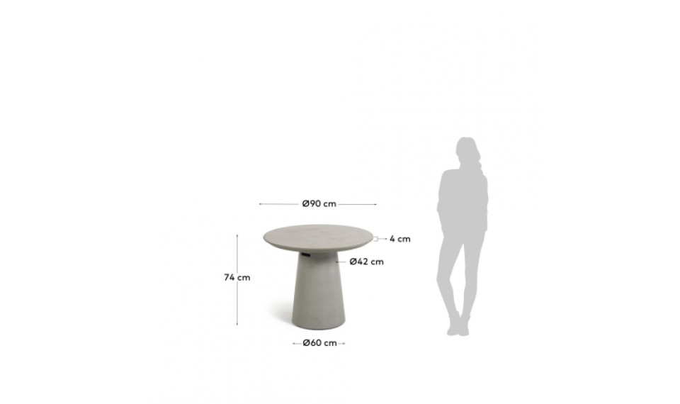 Itai  90 table Cement | Outdoor | ZIPhome.ee image 4