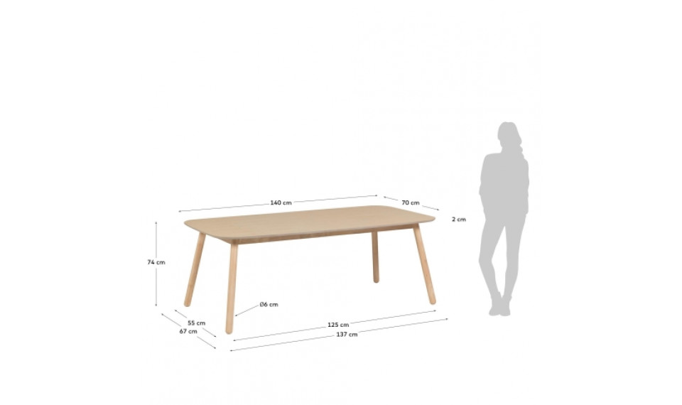 Batilde table  Natural | Tables | ZIPhome.ee image 3