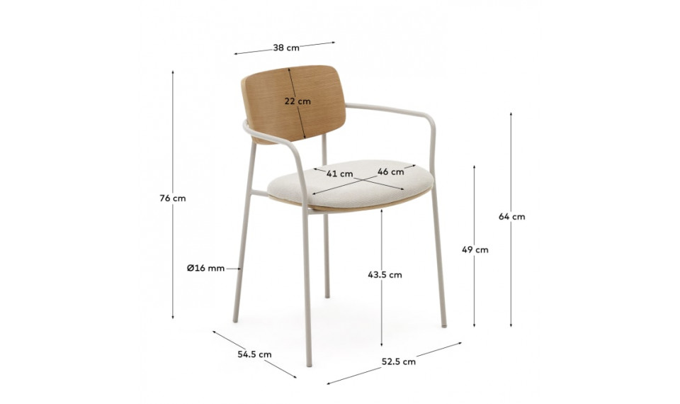 Maureen chair oak white | Chairs | ZIPhome.ee image 2