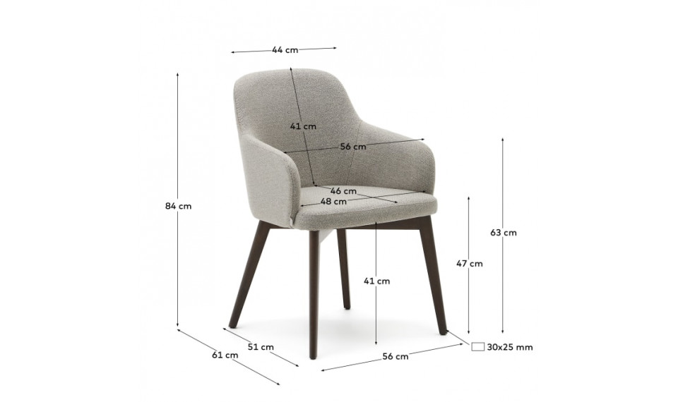 Nelida chair walnut brown | Chairs | ZIPhome.ee image 2