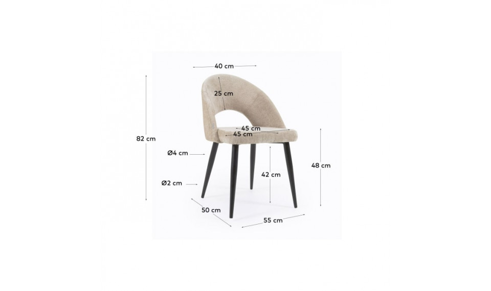Mael chair black beige | Chairs | ZIPhome.ee image 2