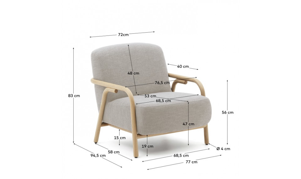 Sylo armchair beige | Tuolit ja nojatuolit | ZIPhome.ee kuva 2