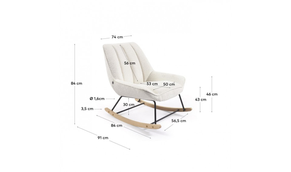 Marlina rocking chair white | Armchairs | ZIPhome.ee image 2