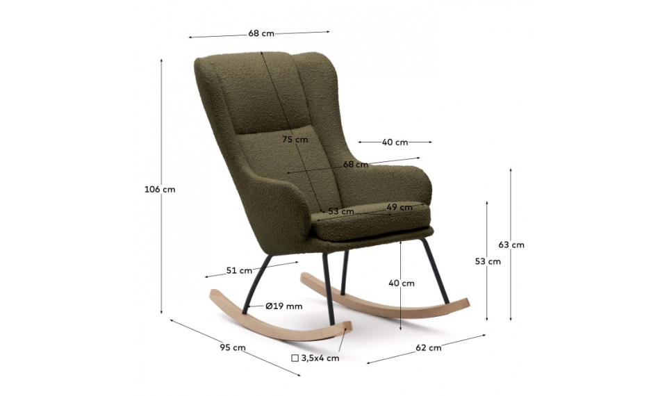 Maustin rocking chair green | Armchairs | ZIPhome.ee image 2