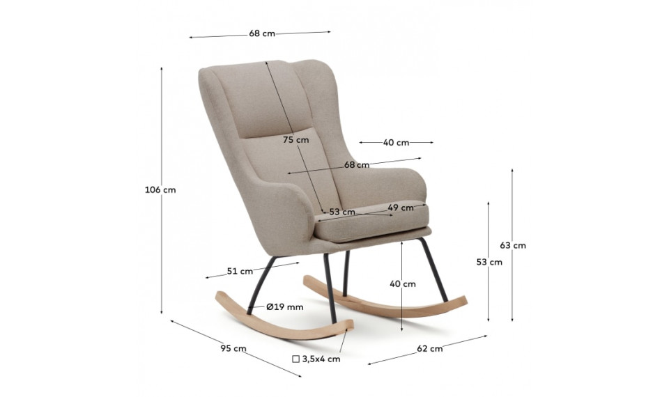 Maustin rocking chair beige | Armchairs | ZIPhome.ee image 2
