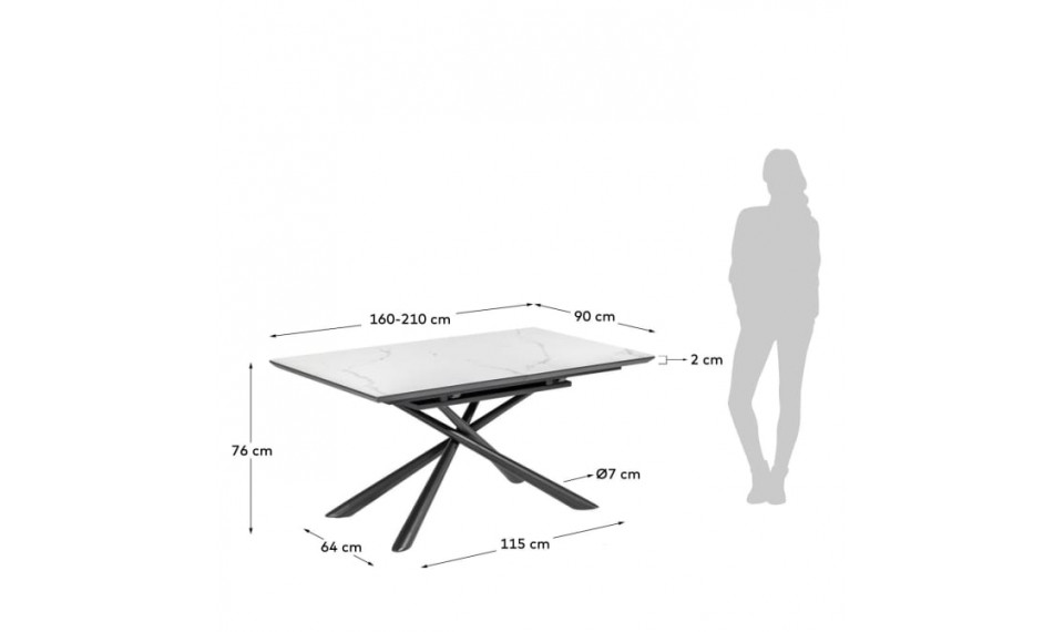 The one extendible table white ceramic | Tables | ZIPhome.ee image 2