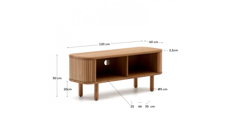 Mailen 2-door TV stand oak | TV stands | ZIPhome.ee image 2