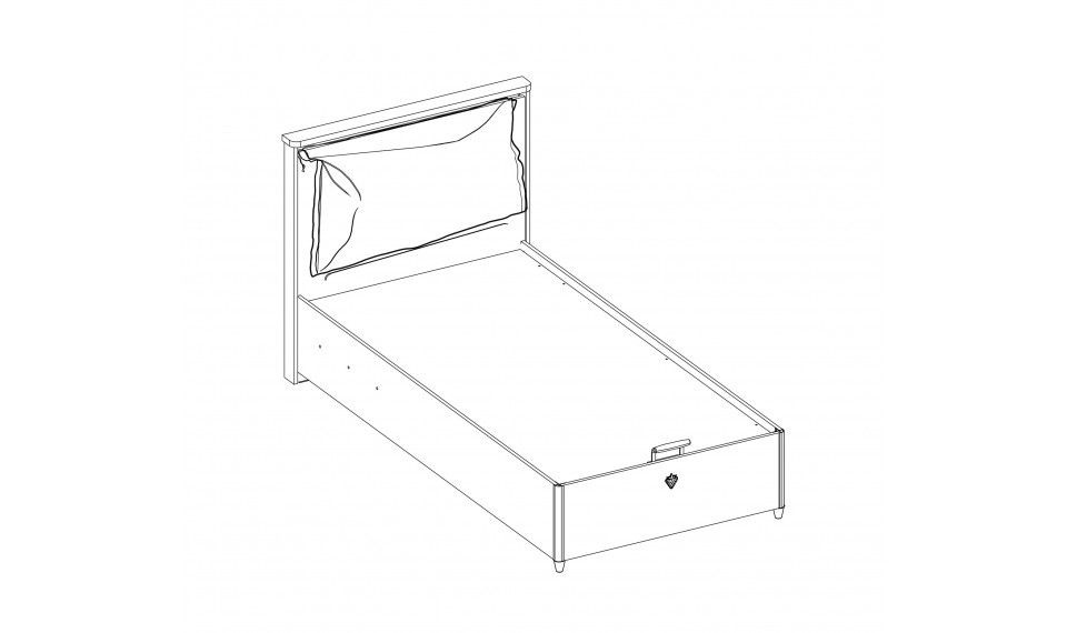 MOCHA BED BED WITH BASE (100x200 cm) | Mocha | ZIPhome.ee kuva 2