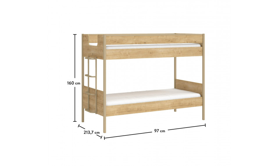 MOCHA LINE BUNK BED (90x200 cm) | Mocha | ZIPhome.ee kuva 3