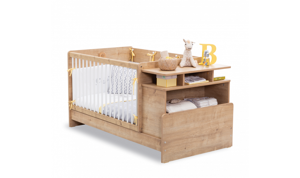 MOCHA beebivoodi-transformer lauaga (Tamm) (70x110-70x140 cm) | Mocha Baby | ZIPhome.ee pilt 1