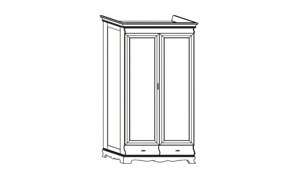 Neptun N-2D riidekapp, värv new walnut | NEPTUN | ZIPhome.ee pilt 2