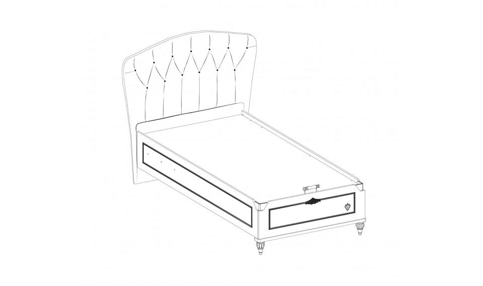 ROMANTIC FABRIC HEADED BED WITH BASE (10 | Romantic | ZIPhome.ee image 5