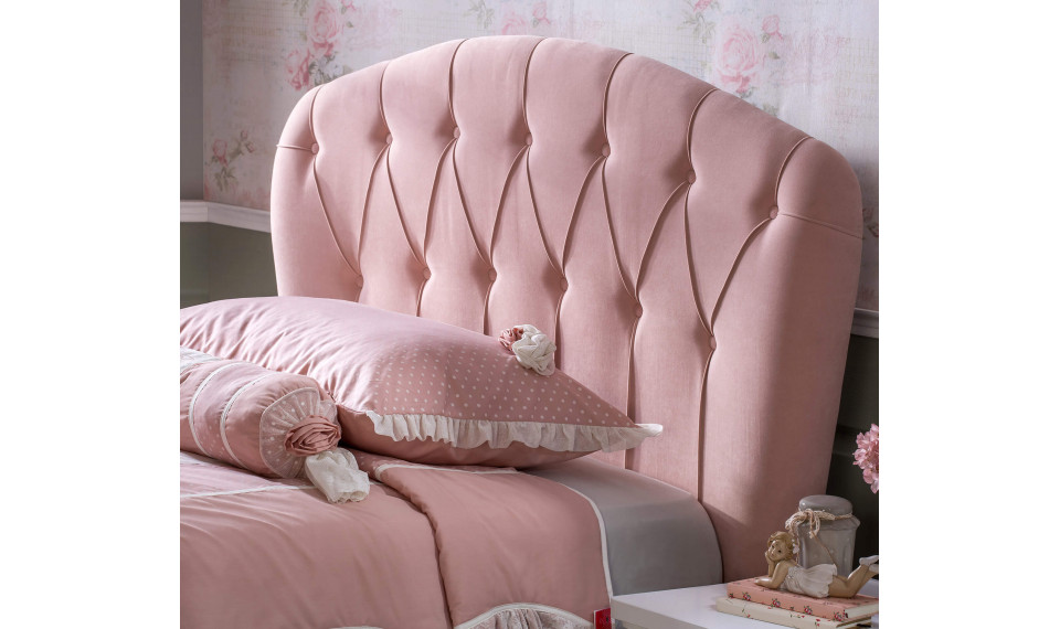 ROMANTIC FABRIC HEADED BED WITH BASE (10 | Romantic | ZIPhome.ee image 4