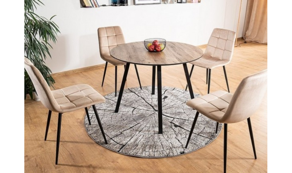 OAKLAND Dining table, dark walnut/black | Pöydät | ZIPhome.ee kuva 2