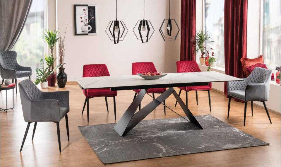 WESTIN III Pikendatav 160-240 söögilaud, Valge marmori efekt | Lauad | ZIPhome.ee изображение 3