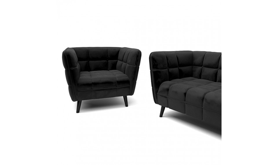 Tugitool CASTELLO 1, VELVET  BLUVEL 19 must | Toolid ja tugitoolid | ZIPhome.ee pilt 3