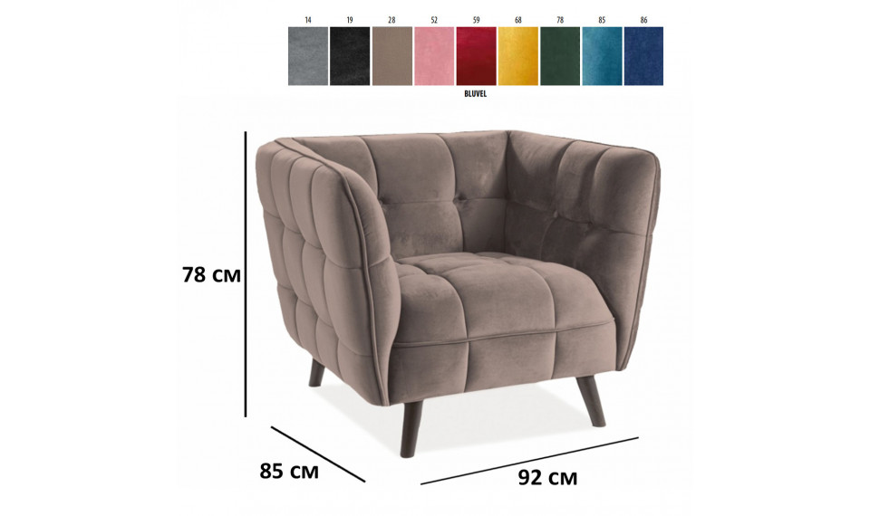 Tugitool CASTELLO 1, VELVET  BLUVEL 28 beez | Toolid ja tugitoolid | ZIPhome.ee kuva 4