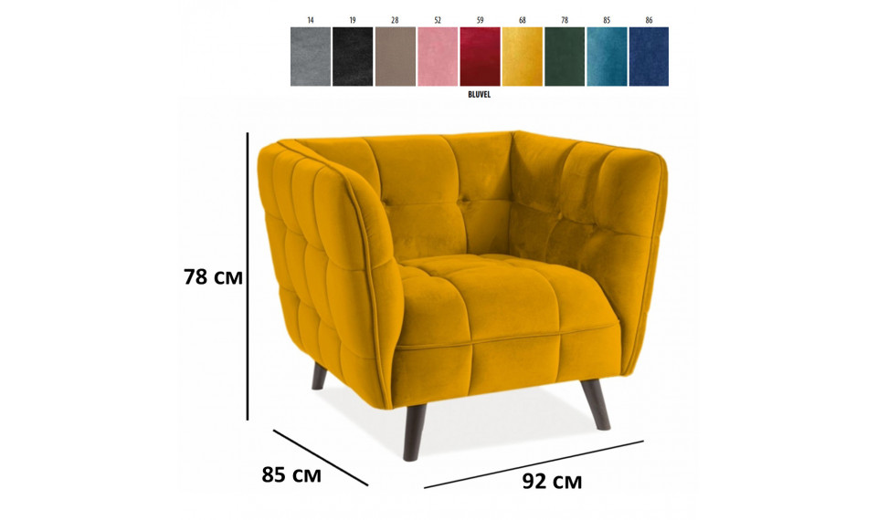 Tugitool CASTELLO 1, VELVET  BLUVEL 68 karri | Toolid ja tugitoolid | ZIPhome.ee pilt 3