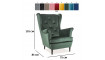 Armchair LADY VELVET BLUVEL 78 green | 100% Quality Armchair LADY VELVET BLUVEL 78 green | Armchairs | ZIPhome.ee image 3