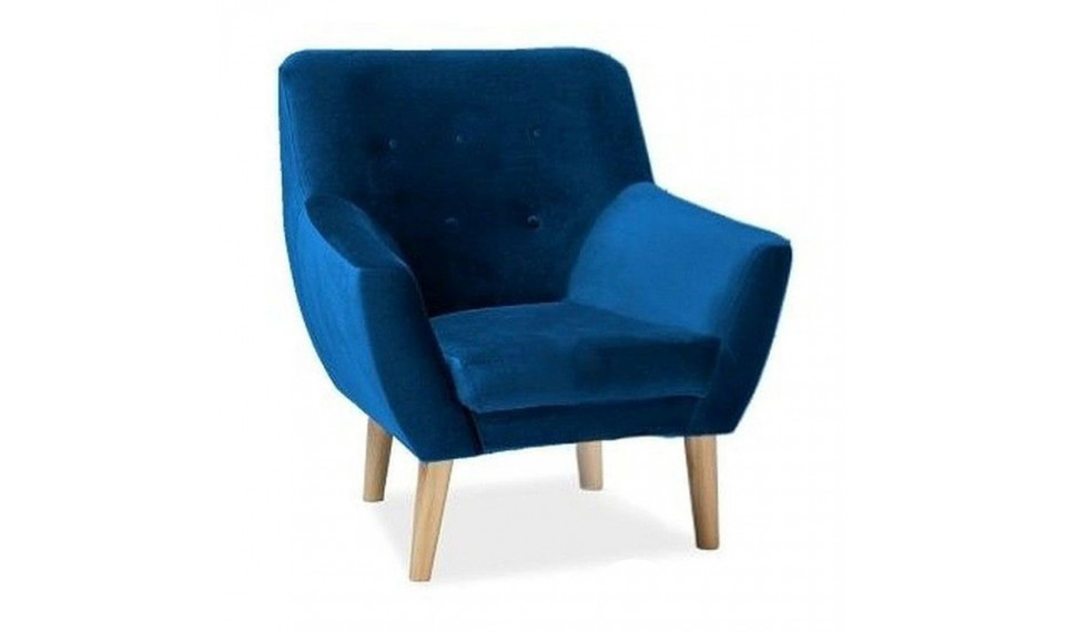 Armchair NORDIC 1 VELVET BLUVEL 86 blue | Chairs and swivel chairs | ZIPhome.ee image 1