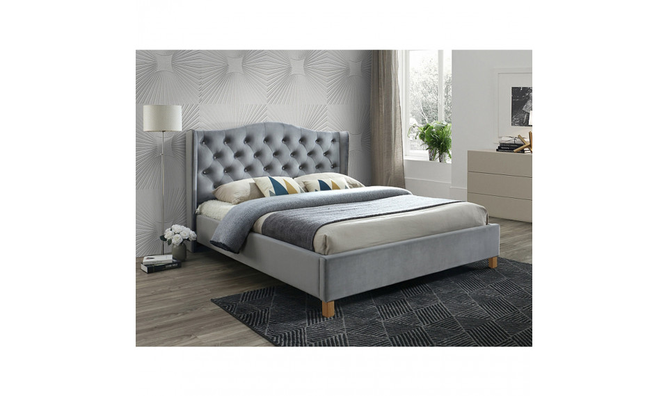 Voodi ASPEN 160x200 VELVET BLUVEL 14 hall | Voodid ja kušetid | ZIPhome.ee изображение 1