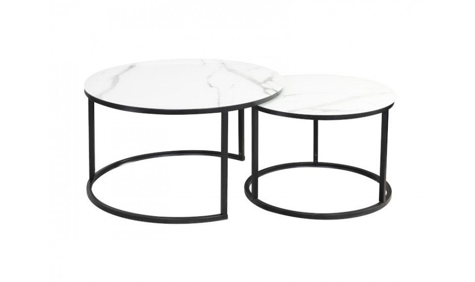 ATLANTA C coffee table set white/black | Kahvipöydat | ZIPhome.ee kuva 1