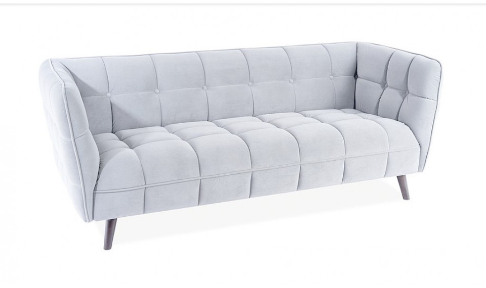 Diivan CASTELLO 3, VELVET BLUVEL 03 helehall | Diivanid | ZIPhome.ee pilt 1