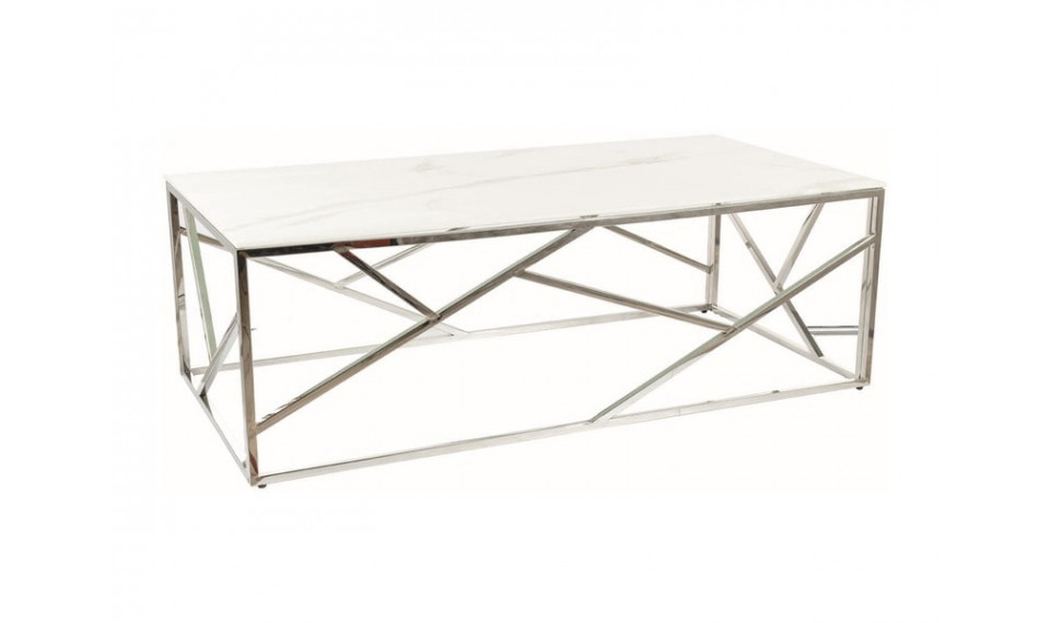 ESCADA A II Diivanilaud, värv valge marmor/hõbe | Kohvilauad | ZIPhome.ee image 1