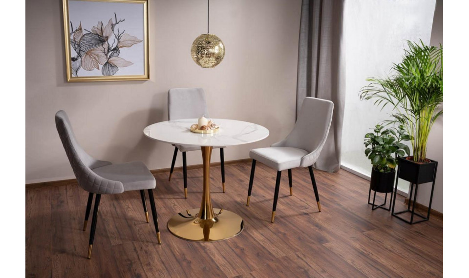 ESPERO Söögilaud, värv valge/kuldne | Lauad | ZIPhome.ee pilt 2