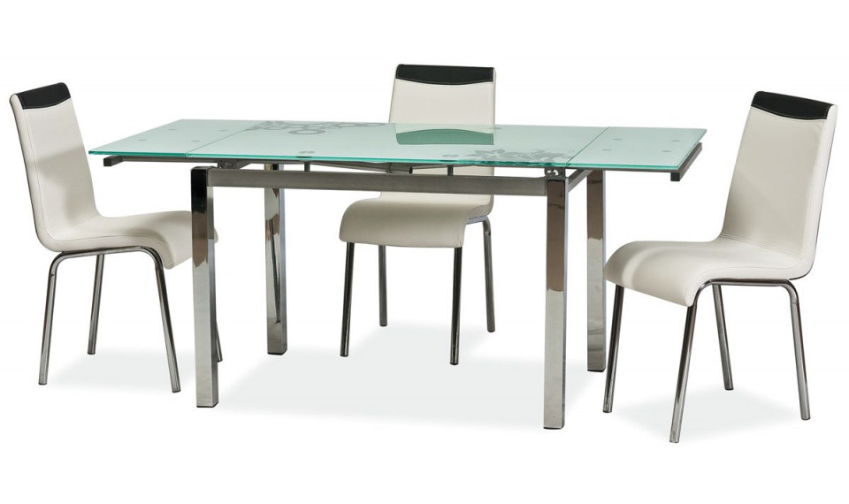 GD-017 Extendable Dining table, Chrome/White | Pöydät | ZIPhome.ee kuva 1