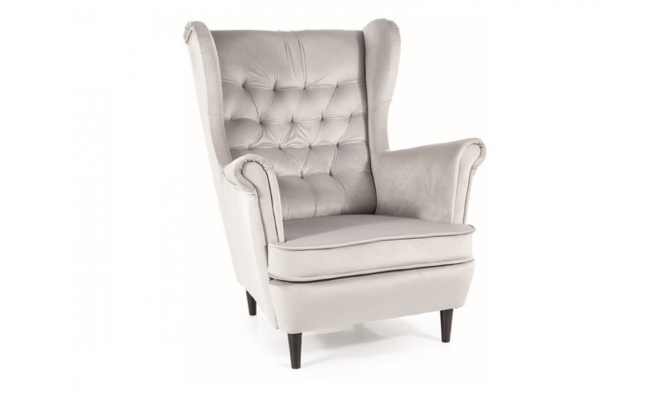 Armchair HARRY VELVET BLUVEL 03 light gray | Soft furniture | ZIPhome.ee kuva 1