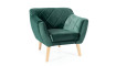 Armchair KARO 1 VELVET BLUVEL 78 green/beech | 100% laatu Armchair KARO 1 VELVET BLUVEL 78 green/beech | Soft furniture | ZIPhome.ee kuva 1