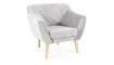 Armchair KARO 1 VELVET BLUVEL 03 light gray/beech | 100% Quality Armchair KARO 1 VELVET BLUVEL 03 light gray/beech | Soft furniture | ZIPhome.ee image 1