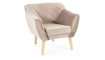 Armchair KARO 1 VELVET BLUVEL 40 dark beige/beech | 100% laatu Armchair KARO 1 VELVET BLUVEL 40 dark beige/beech | Soft furniture | ZIPhome.ee kuva 1