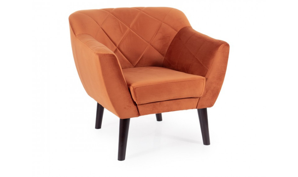 Armchair KARO 1 VELVET BLUVEL 4215 cinnamon/wenge | Soft furniture | ZIPhome.ee kuva 1