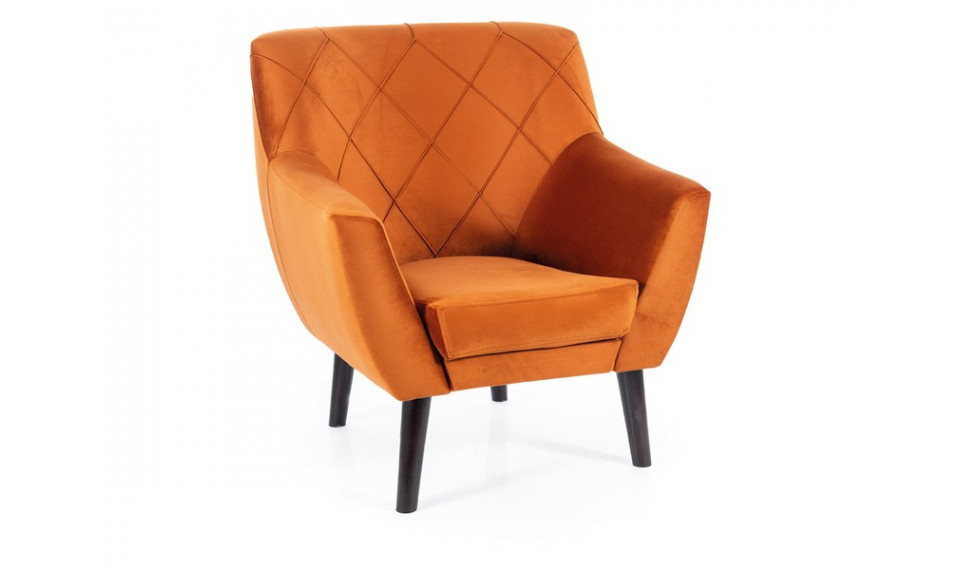 Armchair KIER 1 VELVET BLUVEL 4215 cinnamon/wenge | Soft furniture | ZIPhome.ee kuva 1