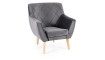 Armchair KIER 1 VELVET BLUVEL 14 grey/beech | 100% Quality Armchair KIER 1 VELVET BLUVEL 14 grey/beech | Soft furniture | ZIPhome.ee image 1